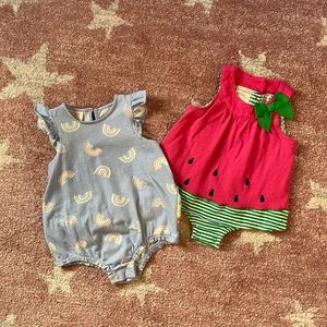 First Impressions rompers, 12M